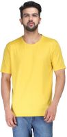 TSX Solid Men's Round Neck Yellow T-Shirt