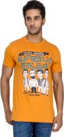 Tee Kadai Printed Men's Round Neck Orange T-Shirt