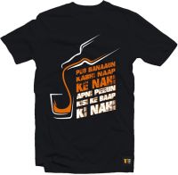 Teeforme Graphic Print Men's Round Neck Black T-Shirt