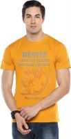 Teen Tees Graphic Print Men's Round Neck Yellow T-Shirt
