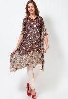 VEDA Georgette Red Kurti