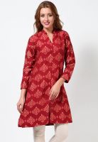 VEDA Silk Red Kurti