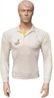 VSP Embellished Men's Polo Neck White T-Shirt