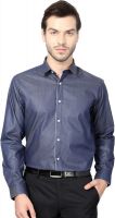 Van Heusen Men's Printed Party Blue Shirt