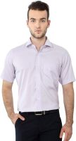 Van Heusen Men's Striped Casual Purple Shirt