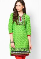 Vani Green Printed Kurtis