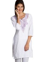 Vani White Printed Kurtis
