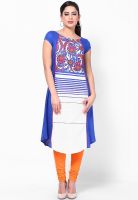 W Blue Printed Kurtis