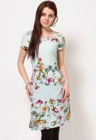 W Green Printed Kurtis