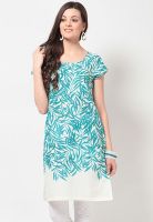 W White Printed Kurtis