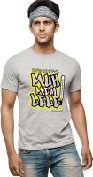 Wear Your Opinion Printed Men's Round Neck Grey T-Shirt