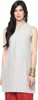 Yepme Casual Printed Women's Kurti(White)