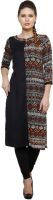 Zumbish Casual Printed Women's Kurti(Black)
