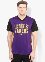 Adidas Purple Basketball V Neck T-Shirt