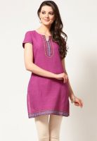 Aurelia Purple Solid Kurtis