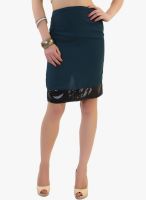 Belle Fille Navy Blue Pencil Skirt