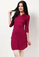 Biba Maroon Printed Kurtis