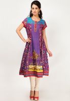 Biba Purple Printed Kurtis