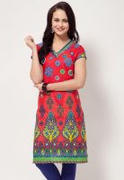 Biba Red Printed Kurtis