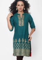 Bitterlime Green Printed Kurtis