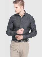 Black Coffee Dark Grey Slim Fit Formal Shirt