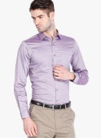 Black Coffee Purple Slim Fit Formal Shirt