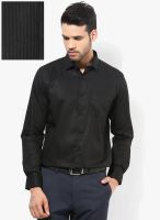 Blackberrys Black Solid Slim Fit Formal Shirt