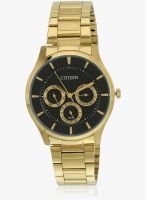 CITIZEN Ag8352-59E Golden/Black Analog Watch