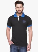 Canary London Black Solid Polo T-Shirts