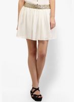 Cation Off White Flared Skirt