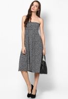 Chemistry Black Colored Printed Off Shoulder