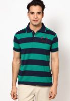 Cherokee Green Striped Polo T-Shirt