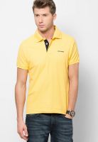 Converse Yellow Solid Polo T-Shirts