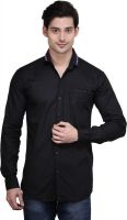 Custom Paid Men's Solid Casual Black Shirt
