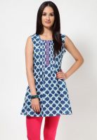 Diya Blue Printed Kurtis