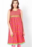 Diya Pink Printed Kurtis