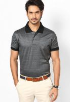 Duke Black Striped Polo T-Shirts