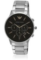 Emporio Armani Ar2460 Silver/Black/Black Chronograph Watch