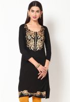 Entropy Black Printed Kurtis