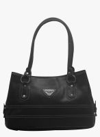 FOSTELO Black Polyurethane (Pu) Handbag