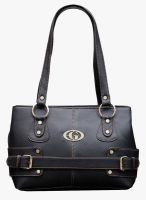 FOSTELO Black Polyurethane (Pu) Handbag