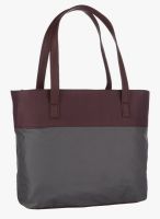 FOSTELO Grey/Maroon Polyurethane (Pu) Handbag