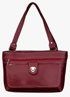 FOSTELO Maroon Polyurethane (Pu) Handbag