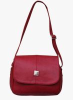 FOSTELO Maroon Polyurethane (Pu) Handbag