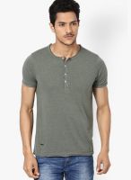 FREECULTR Olive Solid Henley T-Shirts