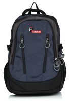 F GEAR 15 Inches Sky Black Blue Laptop Backpack