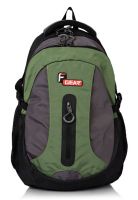 F GEAR 15 Inches Youth Black Green Laptop Backpack