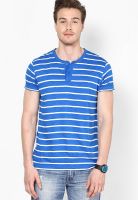 Fame Forever By Lifestyle Blue Henley T Shirt