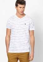 Fame Forever By Lifestyle Navy Blue V-Neck T Shirt