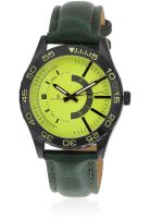 Giani Bernard Half Throttle Gbm-02C Green/Yellow Analog Watch